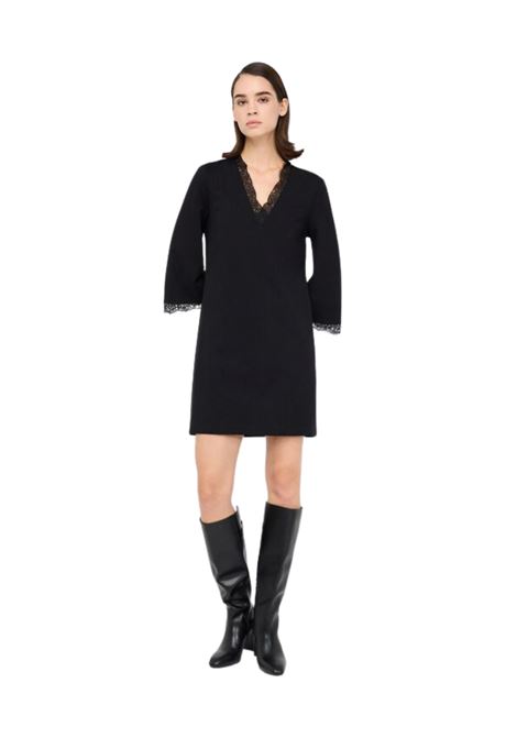 Abito corto con dettagli in pizzo NERO Liu Jo | MF5510J918922222